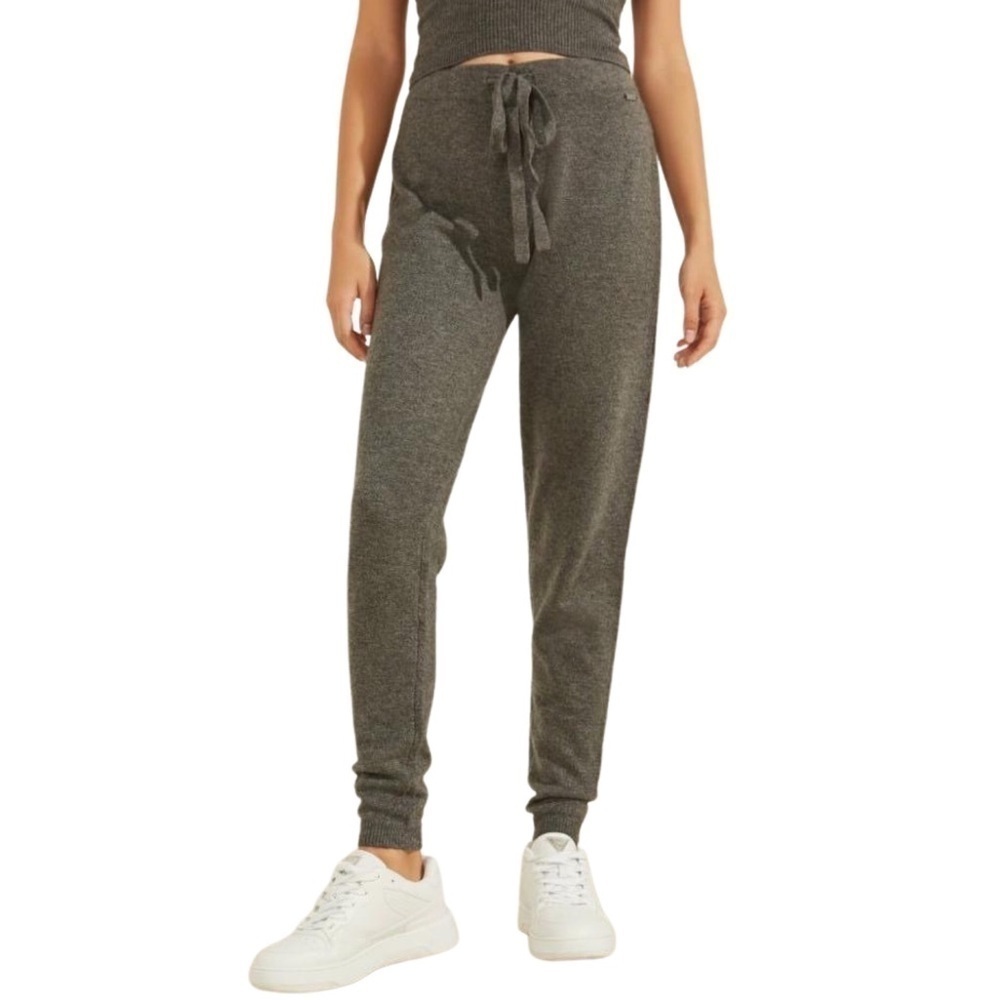 New! Guess High Waist Tanya Camel Hair Jersey Sweater Joggers Knit Sweatpants